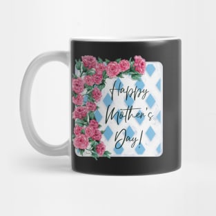 Happy Mother's Day Watercolor Rose Trellis Blue Sky | Cherie's Art (c)2021 Mug